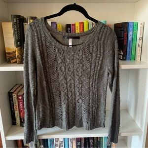 Kensie Grey Knit Sweater Size Small